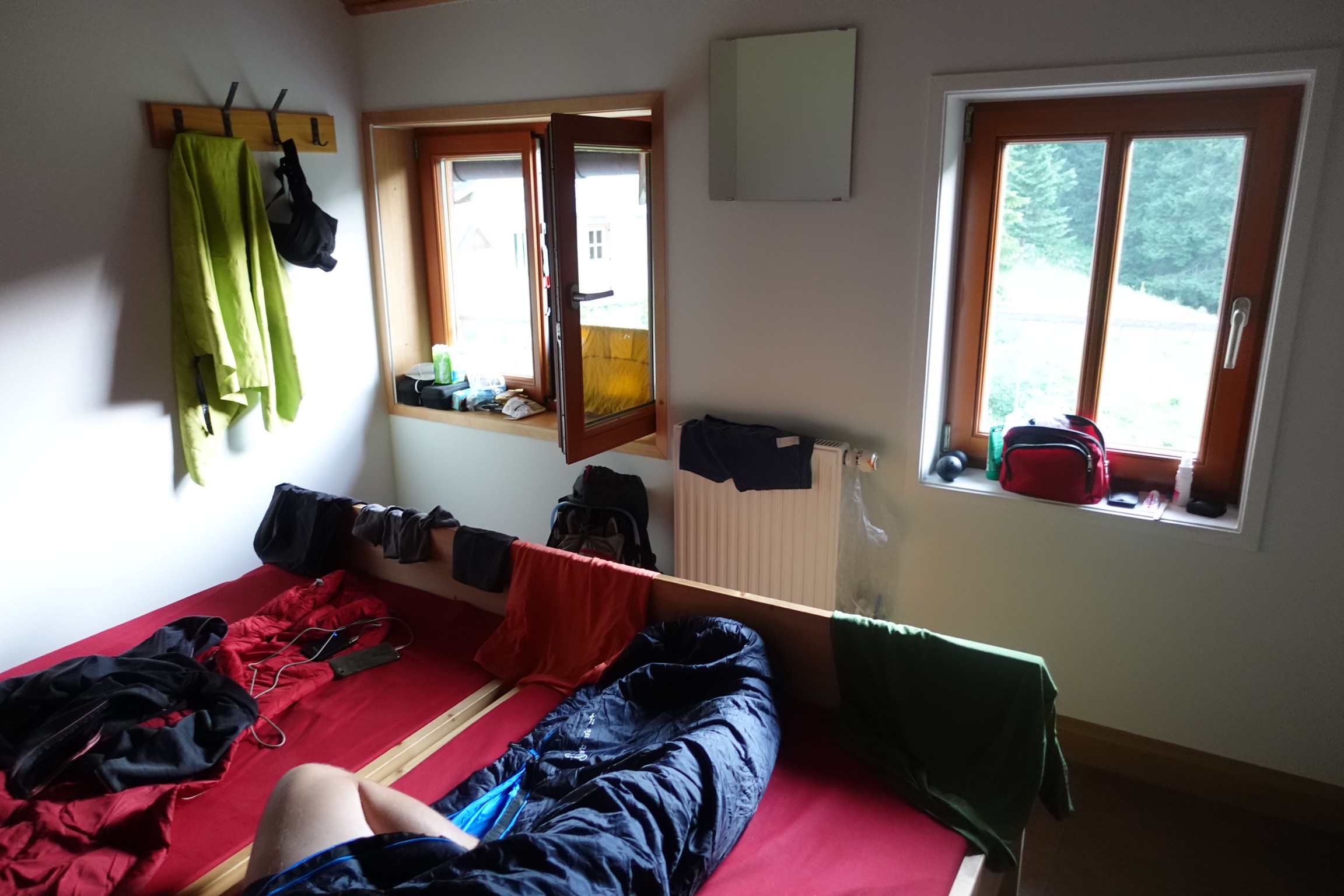 Zweibettzimmer auf der Tutzinger Hütte