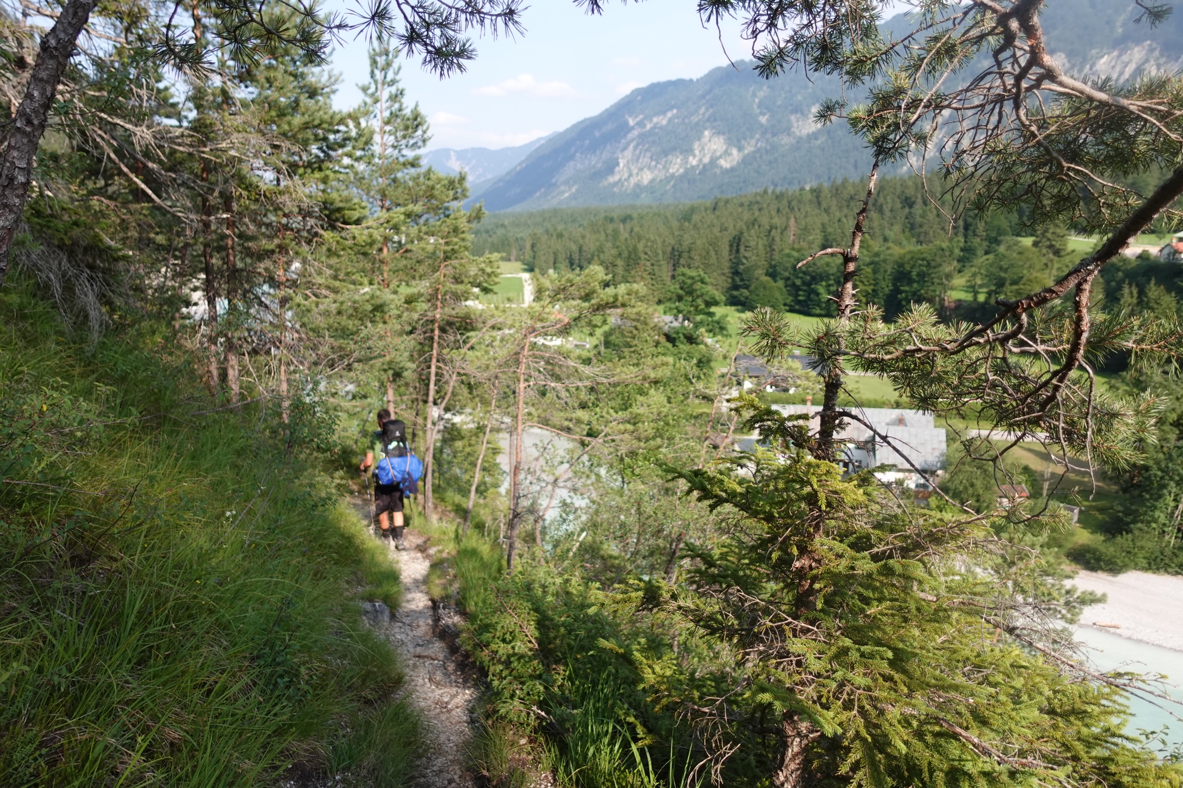 Abstieg vom Rißsattel nach Vorderriß