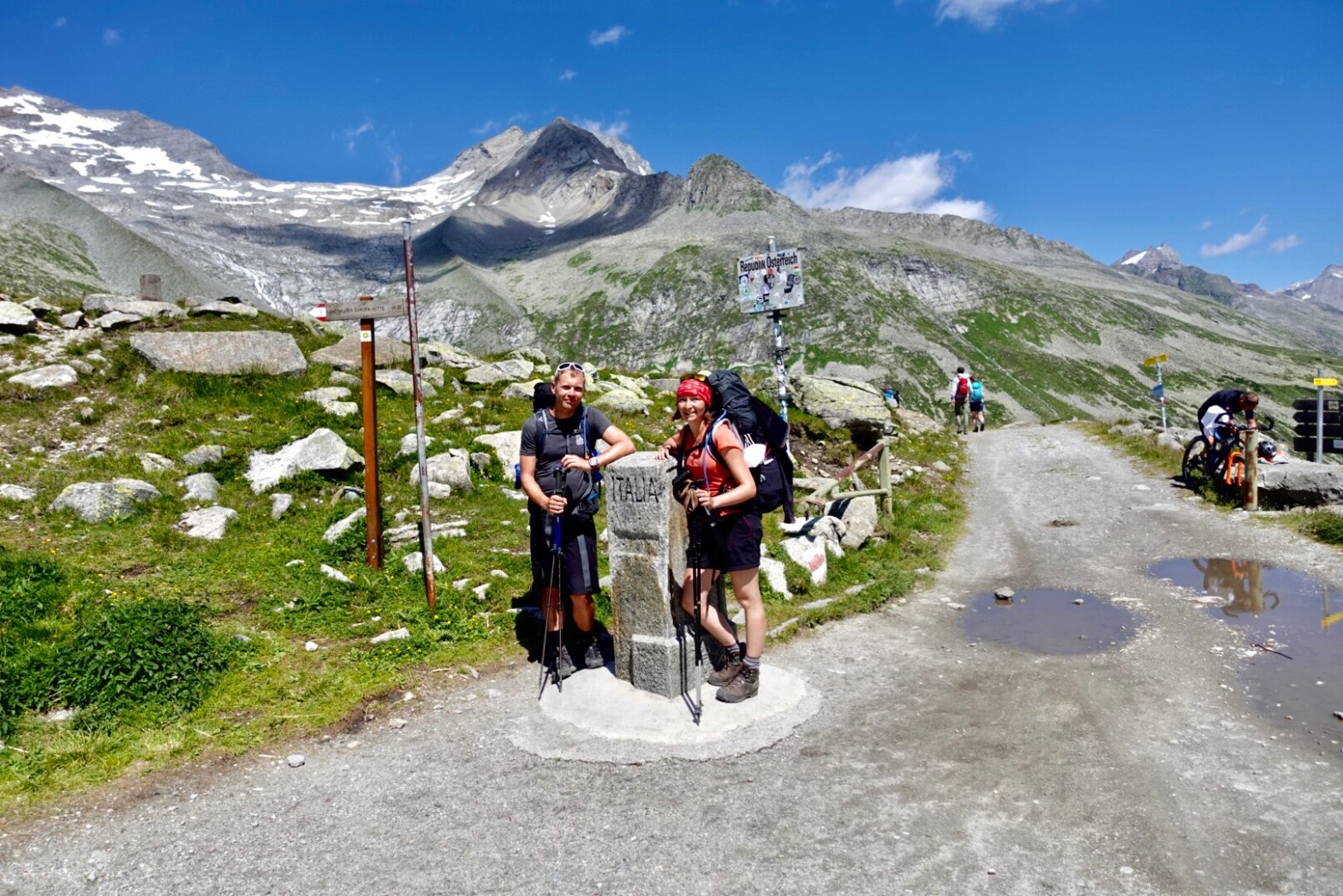 Grenzübergang am Pfitscher Joch