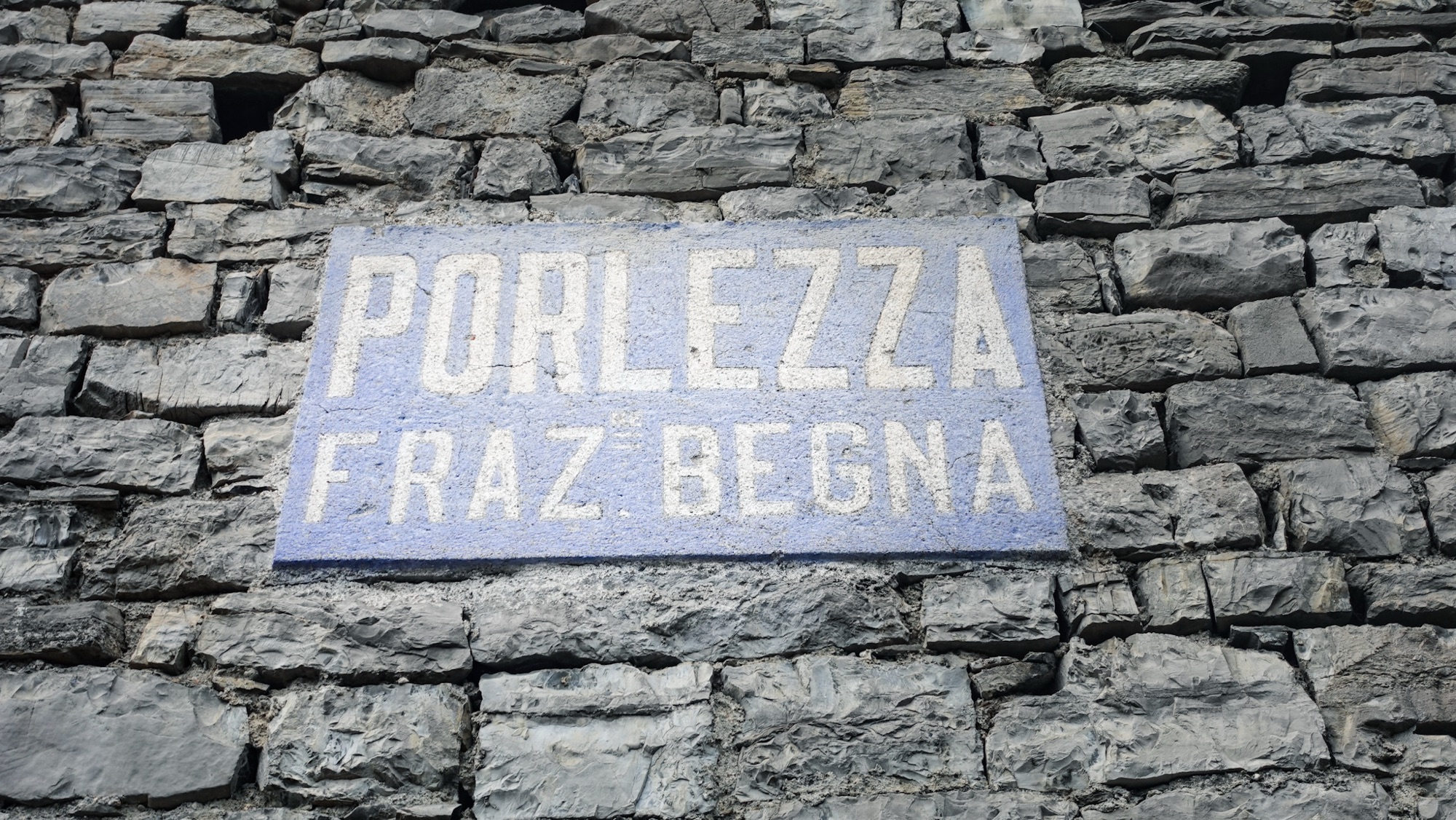Schild Porlezza Fraz. Begna
