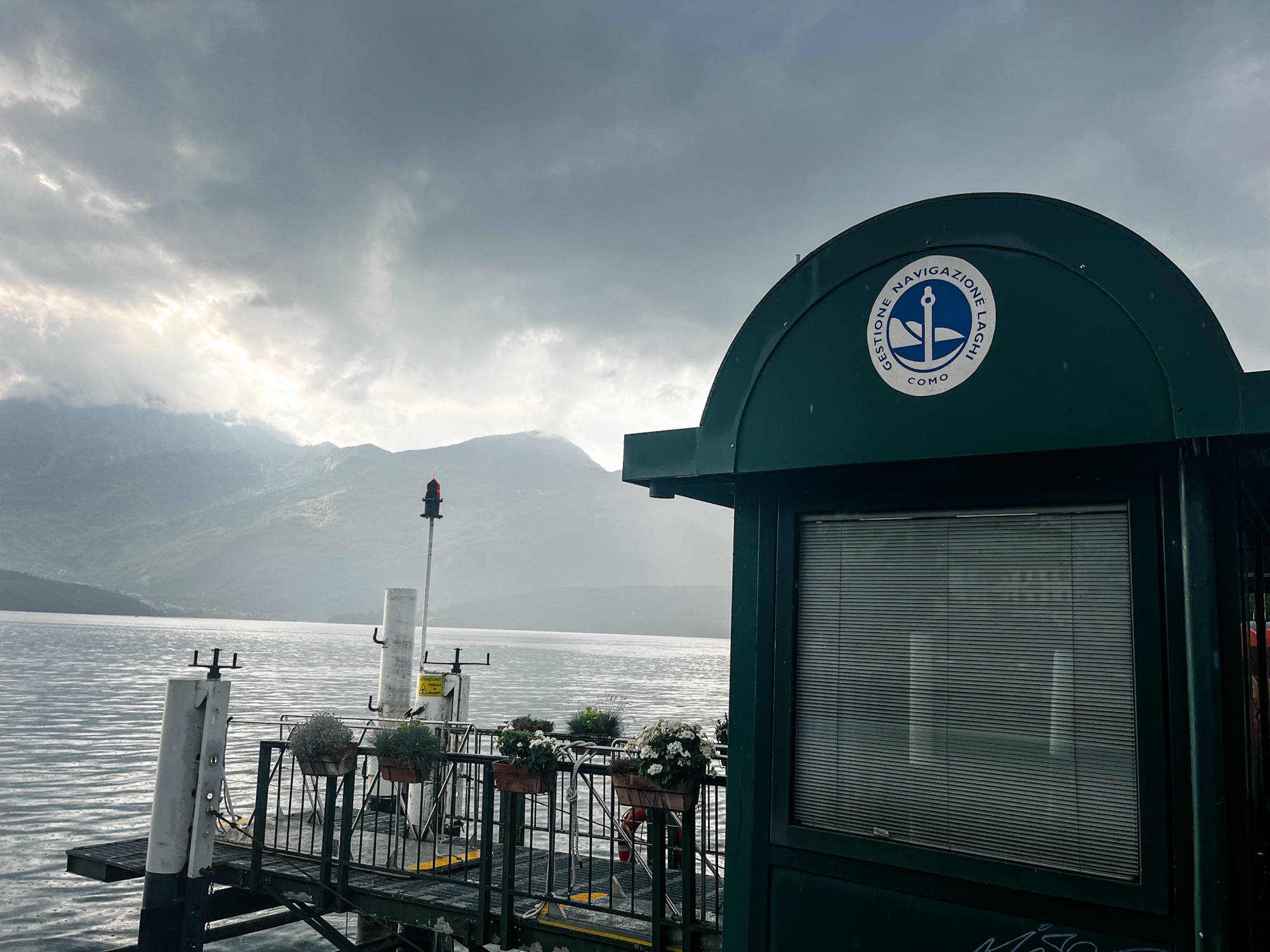 Regenwetter in Gravedona am Lago di Como