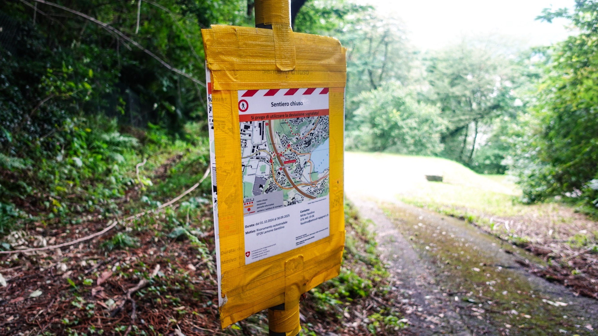 Gesperrter Wanderweg