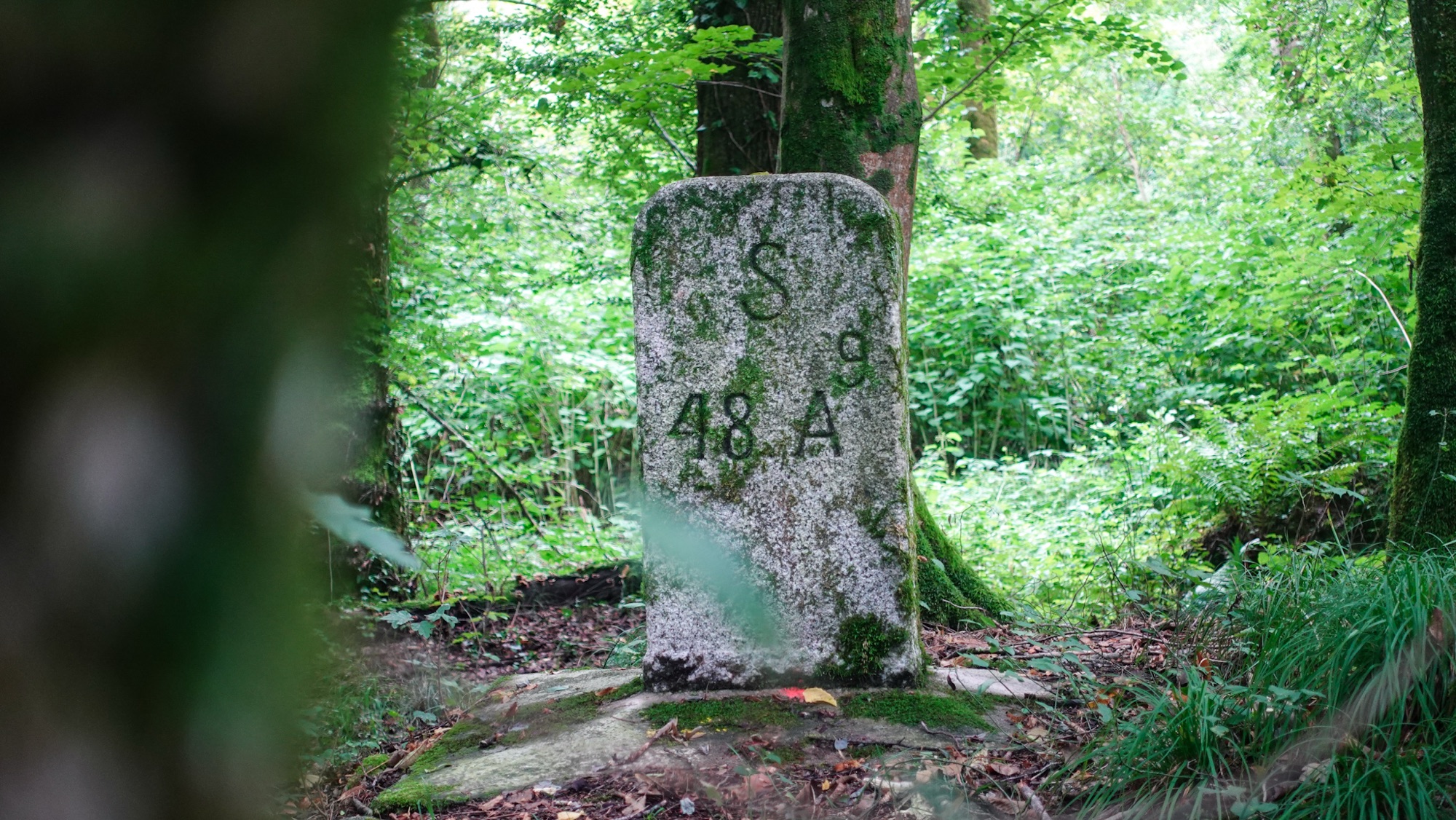 Grenzstein zwischen Italien und der Schweiz