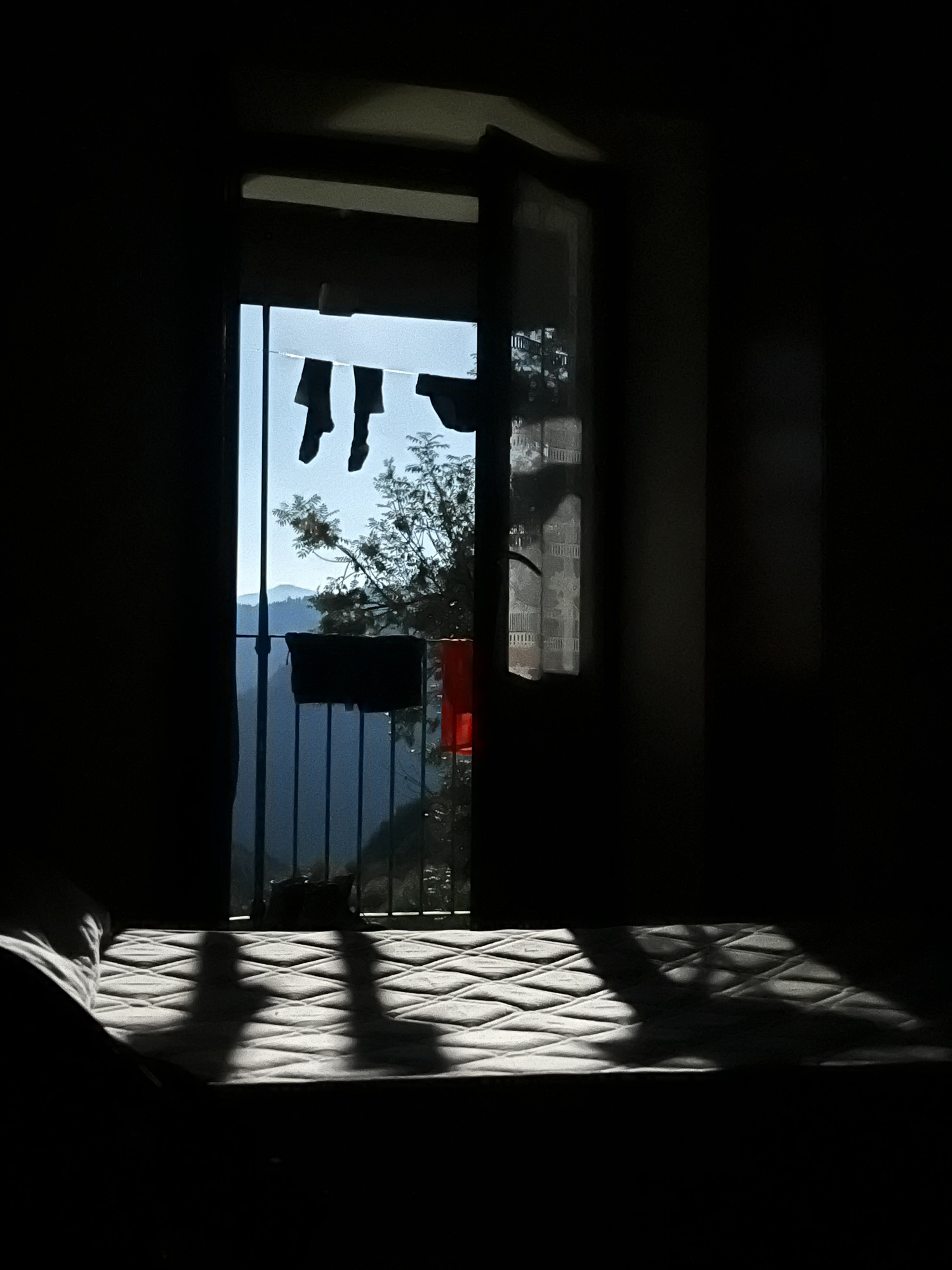 Die Wäsche trocknet