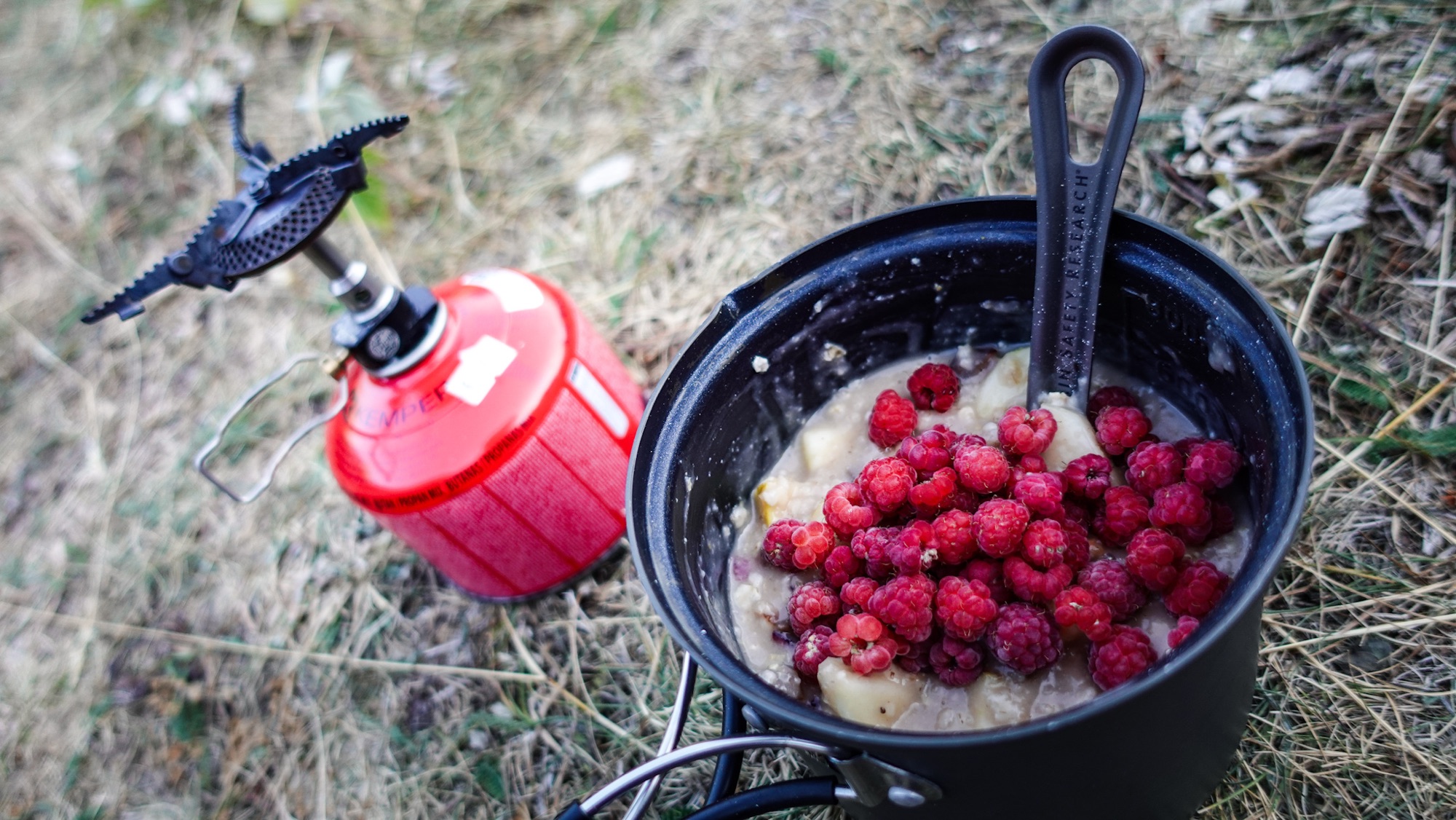 Himbeerporidge Gaskocher