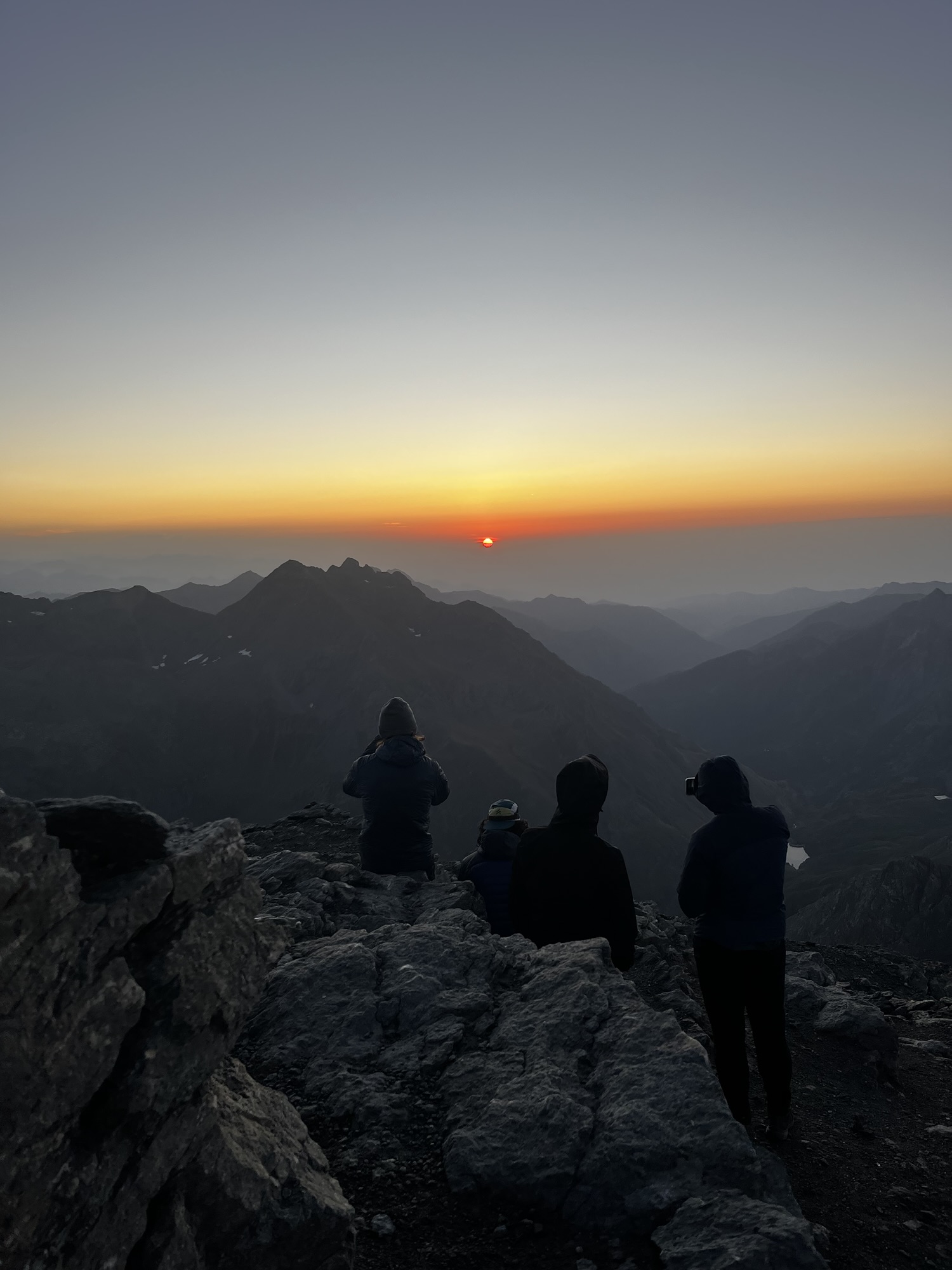 Wanderer Rocciamelone Sonnenaufgang