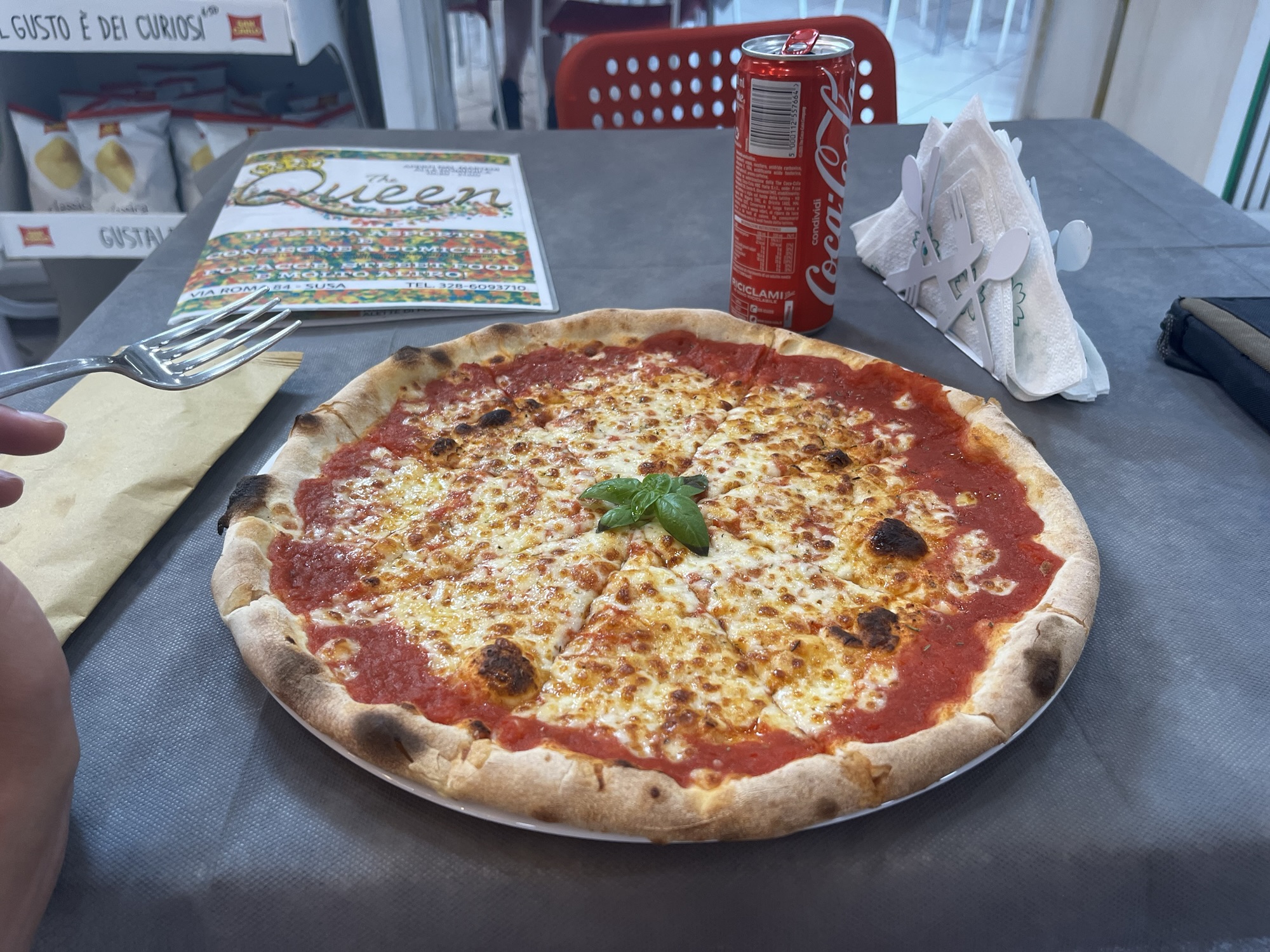 Pizza Margherita in Susa