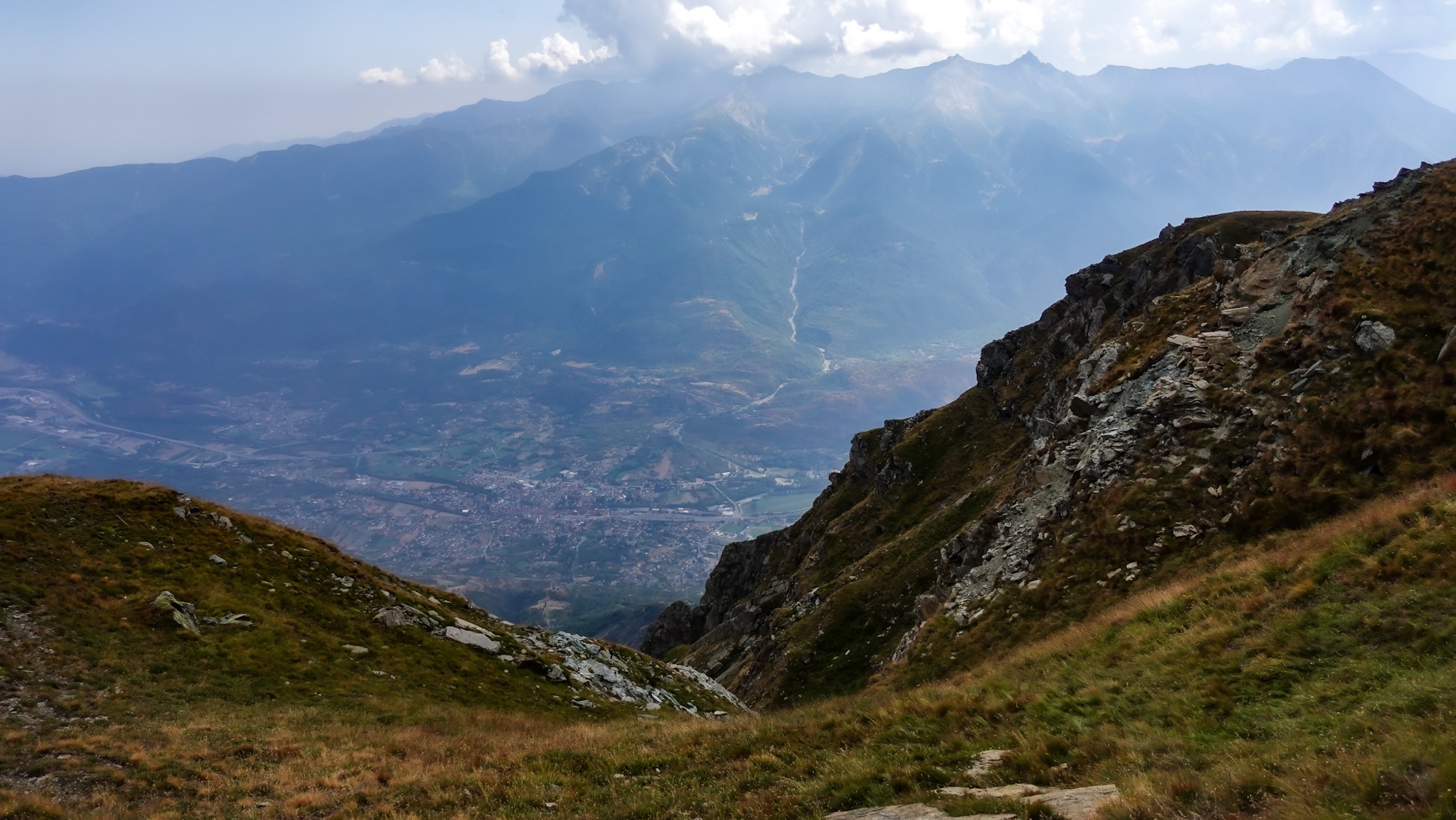 Blick hinunter ins Val di Susa