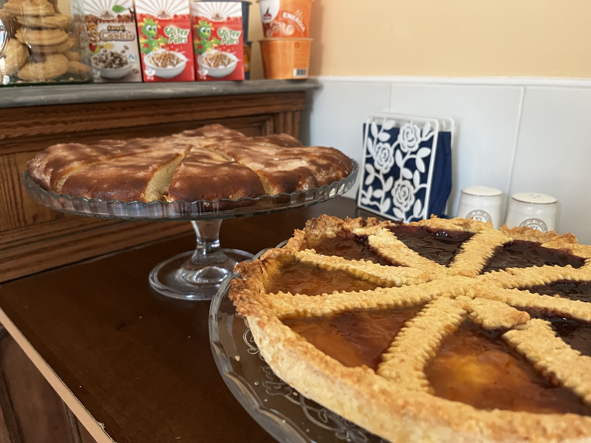 Crostata auf dem Frühstücksbuffet