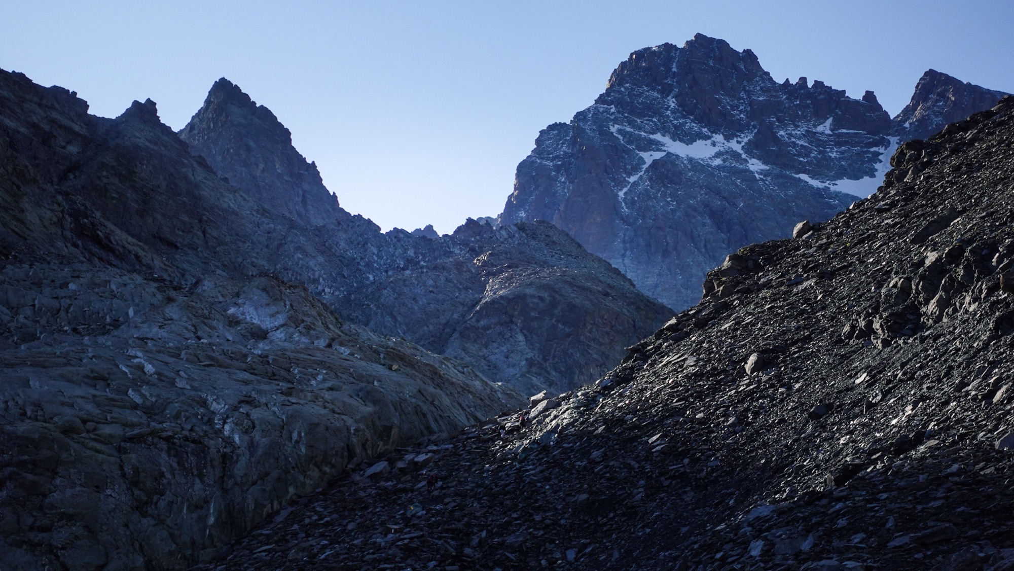 Aufstieg zurück nach Italien