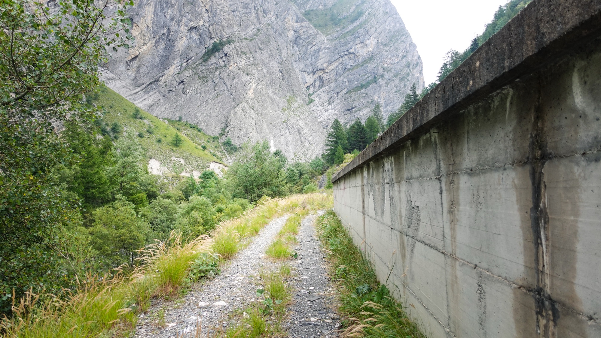 Betontunnel im Valle Stura