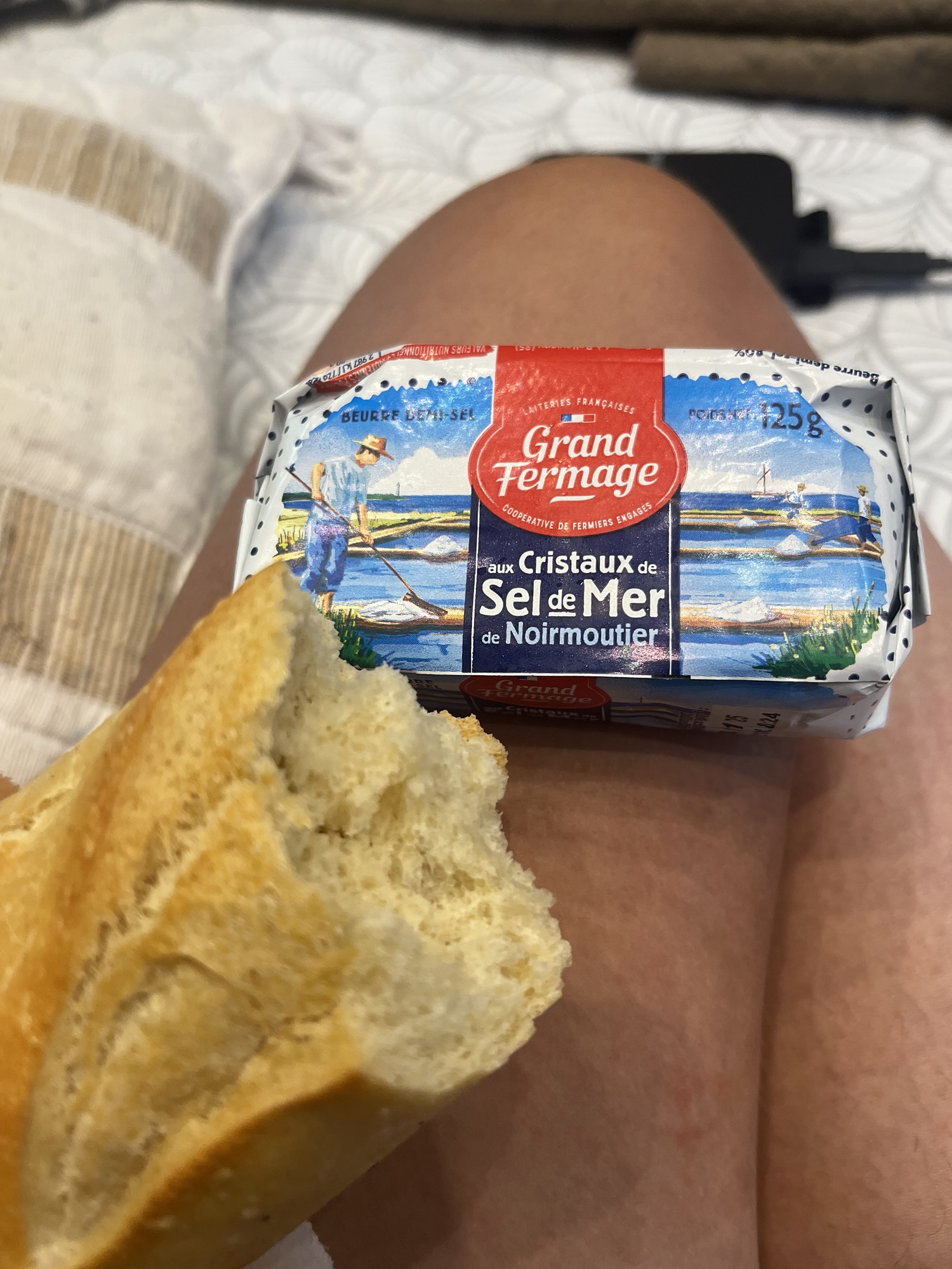 Baguette und Salzbutter