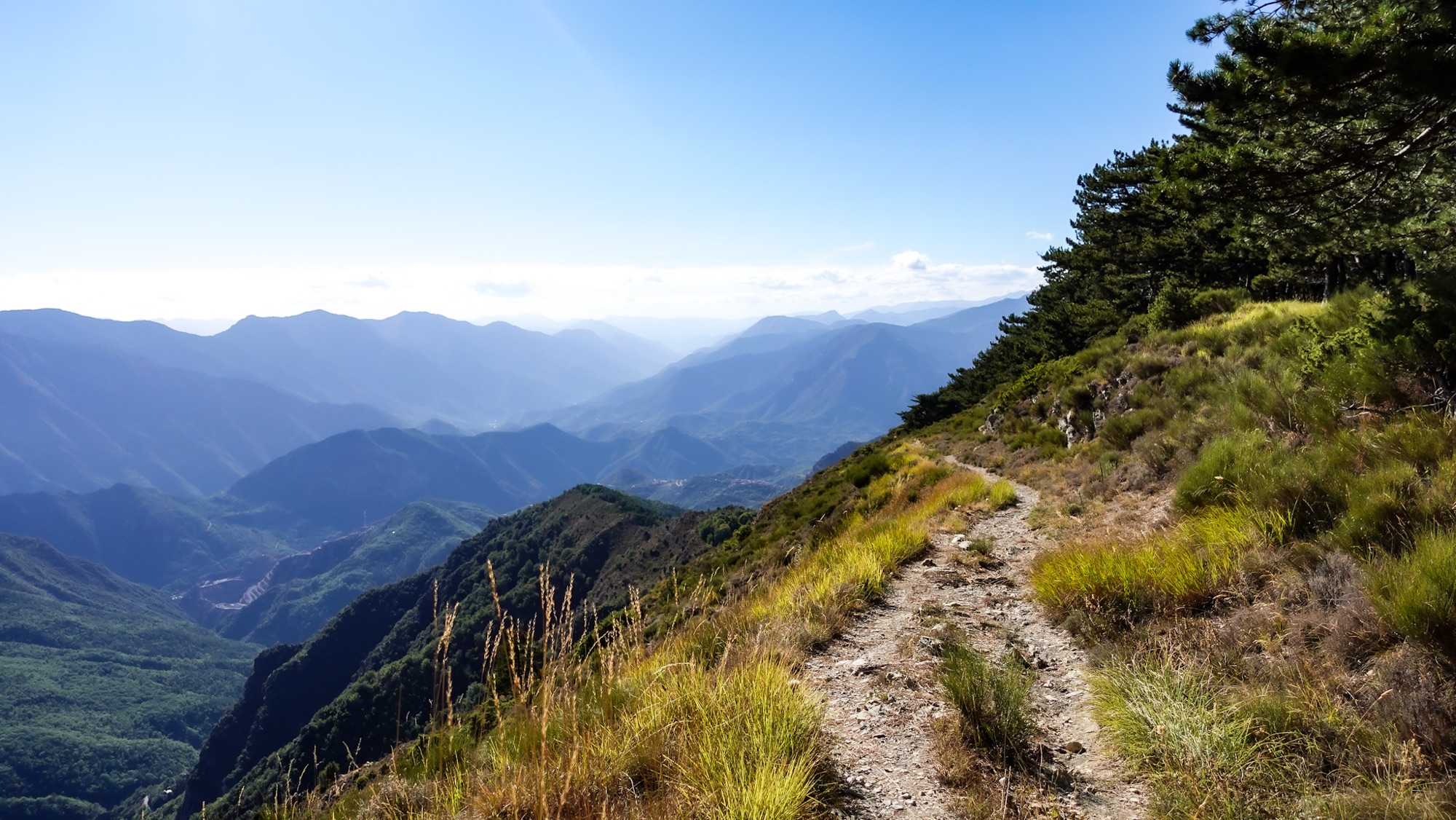 Pfad in den Seealpen